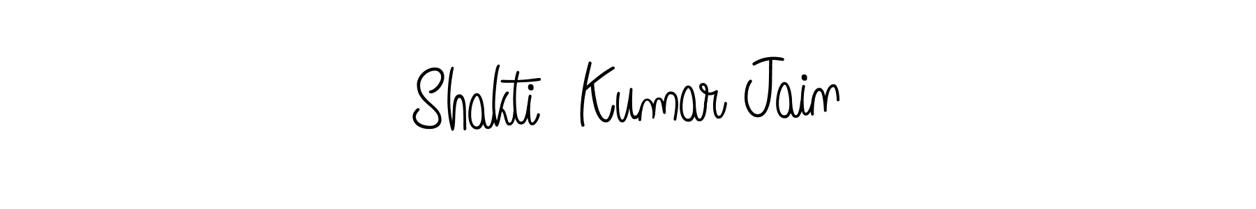 The best way (Angelique-Rose-font-FFP) to make a short signature is to pick only two or three words in your name. The name Shakti  Kumar Jain include a total of six letters. For converting this name. Shakti  Kumar Jain signature style 5 images and pictures png