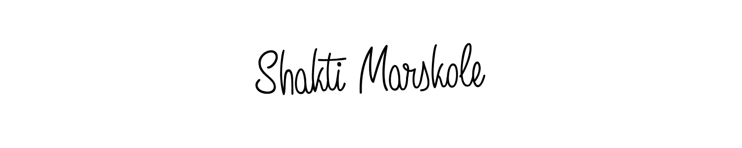 Shakti Marskole stylish signature style. Best Handwritten Sign (Angelique-Rose-font-FFP) for my name. Handwritten Signature Collection Ideas for my name Shakti Marskole. Shakti Marskole signature style 5 images and pictures png