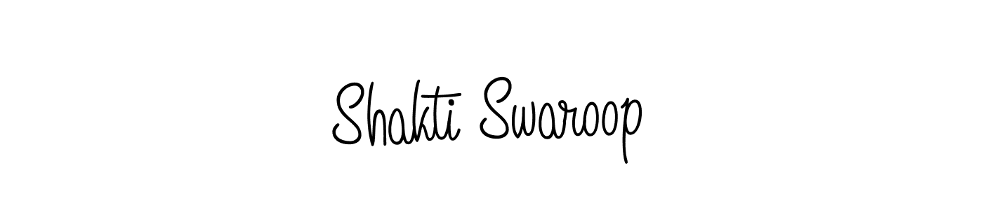 Create a beautiful signature design for name Shakti Swaroop. With this signature (Angelique-Rose-font-FFP) fonts, you can make a handwritten signature for free. Shakti Swaroop signature style 5 images and pictures png