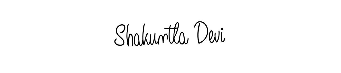 Design your own signature with our free online signature maker. With this signature software, you can create a handwritten (Angelique-Rose-font-FFP) signature for name Shakuntla Devi. Shakuntla Devi signature style 5 images and pictures png