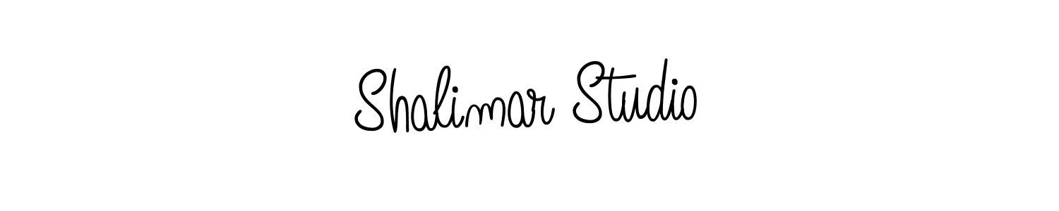 You should practise on your own different ways (Angelique-Rose-font-FFP) to write your name (Shalimar Studio) in signature. don't let someone else do it for you. Shalimar Studio signature style 5 images and pictures png