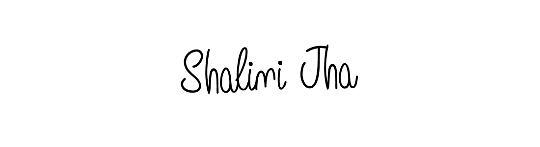 Shalini Jha stylish signature style. Best Handwritten Sign (Angelique-Rose-font-FFP) for my name. Handwritten Signature Collection Ideas for my name Shalini Jha. Shalini Jha signature style 5 images and pictures png
