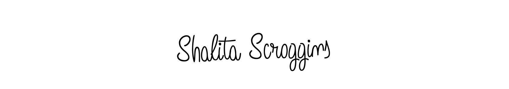 Design your own signature with our free online signature maker. With this signature software, you can create a handwritten (Angelique-Rose-font-FFP) signature for name Shalita Scroggins. Shalita Scroggins signature style 5 images and pictures png