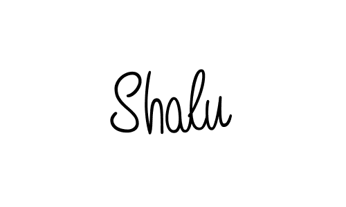 Make a beautiful signature design for name Shalu. With this signature (Angelique-Rose-font-FFP) style, you can create a handwritten signature for free. Shalu signature style 5 images and pictures png