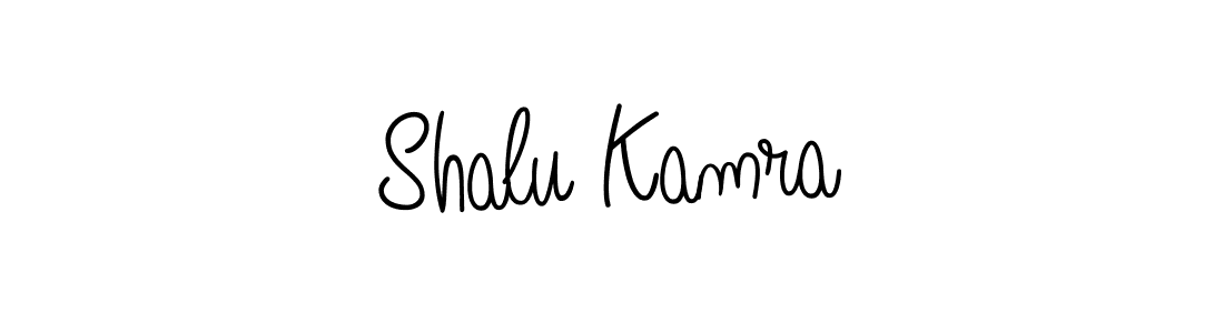 The best way (Angelique-Rose-font-FFP) to make a short signature is to pick only two or three words in your name. The name Shalu Kamra include a total of six letters. For converting this name. Shalu Kamra signature style 5 images and pictures png