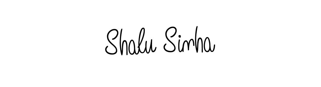 The best way (Angelique-Rose-font-FFP) to make a short signature is to pick only two or three words in your name. The name Shalu Sinha include a total of six letters. For converting this name. Shalu Sinha signature style 5 images and pictures png