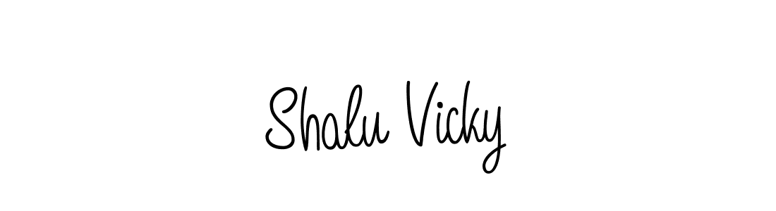 Shalu Vicky stylish signature style. Best Handwritten Sign (Angelique-Rose-font-FFP) for my name. Handwritten Signature Collection Ideas for my name Shalu Vicky. Shalu Vicky signature style 5 images and pictures png