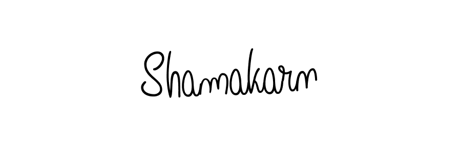 The best way (Angelique-Rose-font-FFP) to make a short signature is to pick only two or three words in your name. The name Shamakarn include a total of six letters. For converting this name. Shamakarn signature style 5 images and pictures png