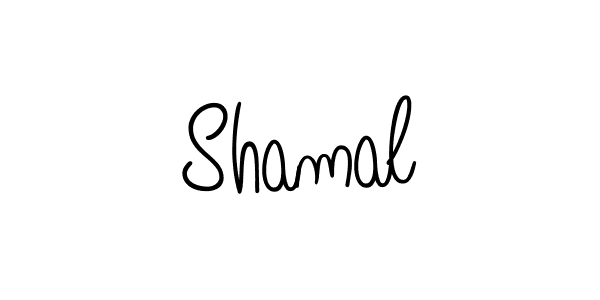 Use a signature maker to create a handwritten signature online. With this signature software, you can design (Angelique-Rose-font-FFP) your own signature for name Shamal. Shamal signature style 5 images and pictures png