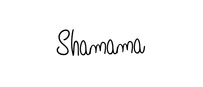 You should practise on your own different ways (Angelique-Rose-font-FFP) to write your name (Shamama) in signature. don't let someone else do it for you. Shamama signature style 5 images and pictures png