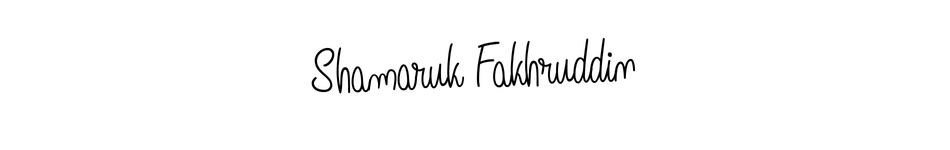Use a signature maker to create a handwritten signature online. With this signature software, you can design (Angelique-Rose-font-FFP) your own signature for name Shamaruk Fakhruddin. Shamaruk Fakhruddin signature style 5 images and pictures png