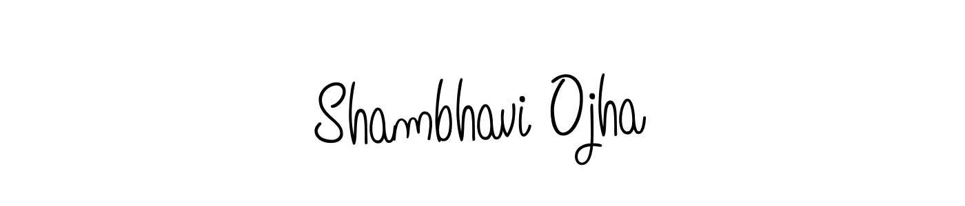 Shambhavi Ojha stylish signature style. Best Handwritten Sign (Angelique-Rose-font-FFP) for my name. Handwritten Signature Collection Ideas for my name Shambhavi Ojha. Shambhavi Ojha signature style 5 images and pictures png