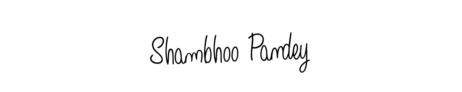 You should practise on your own different ways (Angelique-Rose-font-FFP) to write your name (Shambhoo Pandey) in signature. don't let someone else do it for you. Shambhoo Pandey signature style 5 images and pictures png