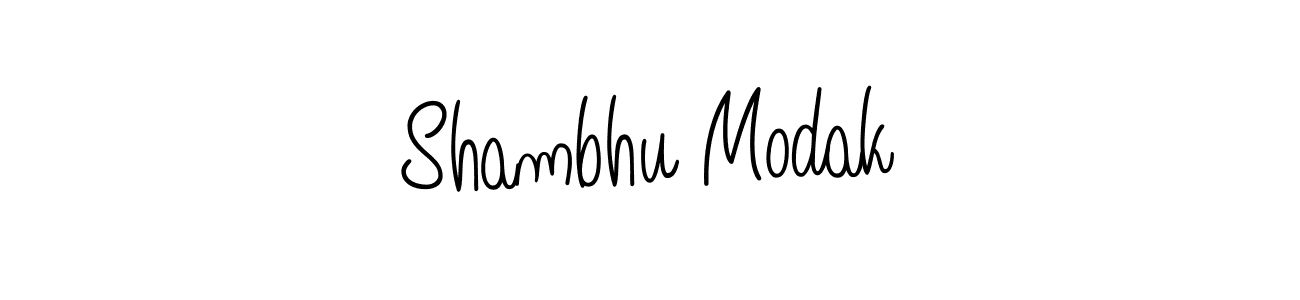Design your own signature with our free online signature maker. With this signature software, you can create a handwritten (Angelique-Rose-font-FFP) signature for name Shambhu Modak. Shambhu Modak signature style 5 images and pictures png