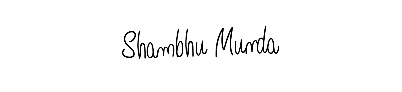 Use a signature maker to create a handwritten signature online. With this signature software, you can design (Angelique-Rose-font-FFP) your own signature for name Shambhu Munda. Shambhu Munda signature style 5 images and pictures png