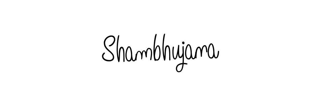 Use a signature maker to create a handwritten signature online. With this signature software, you can design (Angelique-Rose-font-FFP) your own signature for name Shambhujana. Shambhujana signature style 5 images and pictures png