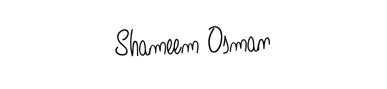 Make a beautiful signature design for name Shameem Osman. With this signature (Angelique-Rose-font-FFP) style, you can create a handwritten signature for free. Shameem Osman signature style 5 images and pictures png