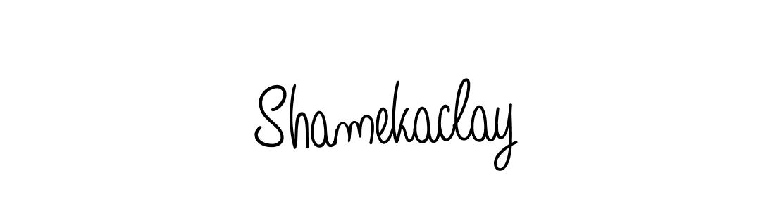 if you are searching for the best signature style for your name Shamekaclay. so please give up your signature search. here we have designed multiple signature styles  using Angelique-Rose-font-FFP. Shamekaclay signature style 5 images and pictures png