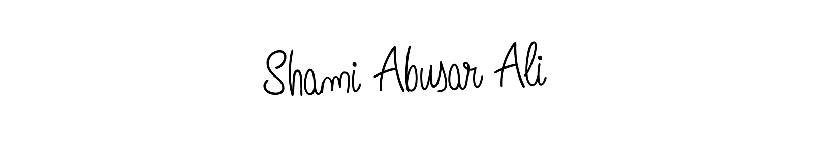 How to make Shami Abusar Ali signature? Angelique-Rose-font-FFP is a professional autograph style. Create handwritten signature for Shami Abusar Ali name. Shami Abusar Ali signature style 5 images and pictures png