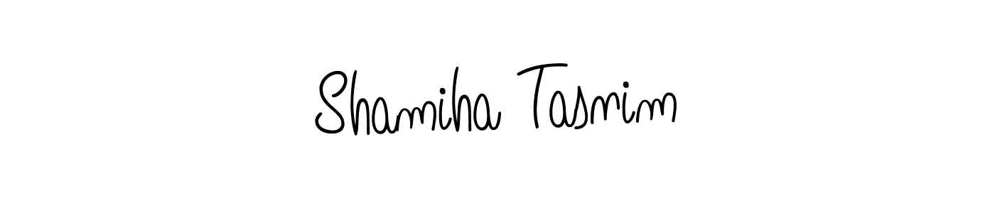 Create a beautiful signature design for name Shamiha Tasnim. With this signature (Angelique-Rose-font-FFP) fonts, you can make a handwritten signature for free. Shamiha Tasnim signature style 5 images and pictures png