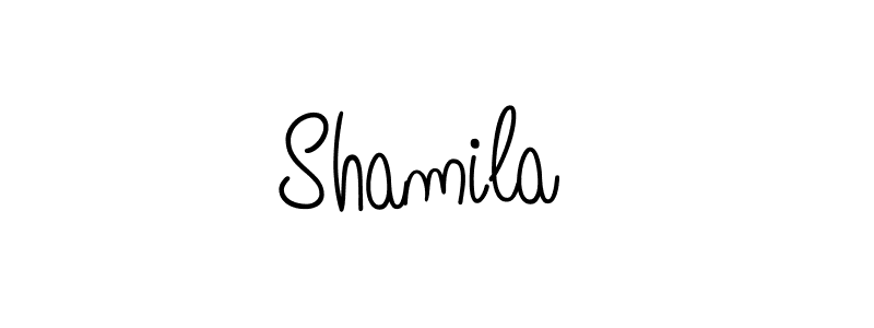 Shamila  stylish signature style. Best Handwritten Sign (Angelique-Rose-font-FFP) for my name. Handwritten Signature Collection Ideas for my name Shamila . Shamila  signature style 5 images and pictures png