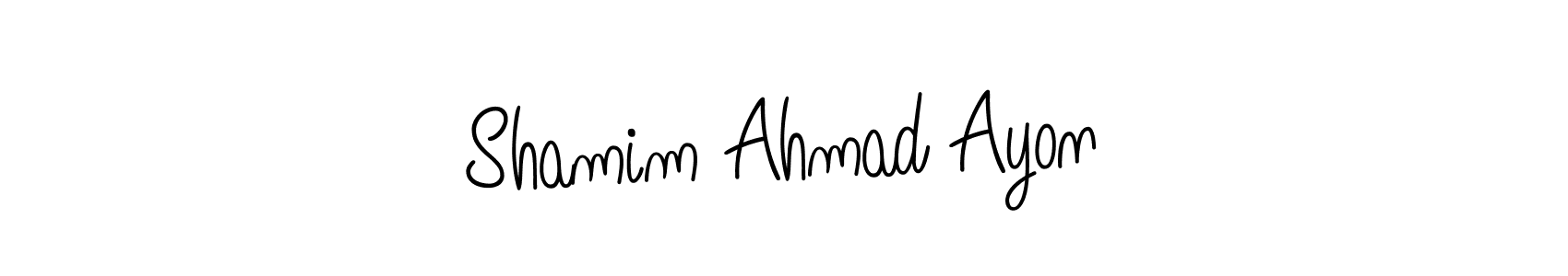 How to Draw Shamim Ahmad Ayon signature style? Angelique-Rose-font-FFP is a latest design signature styles for name Shamim Ahmad Ayon. Shamim Ahmad Ayon signature style 5 images and pictures png