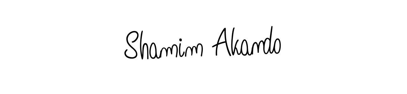 Create a beautiful signature design for name Shamim Akando. With this signature (Angelique-Rose-font-FFP) fonts, you can make a handwritten signature for free. Shamim Akando signature style 5 images and pictures png