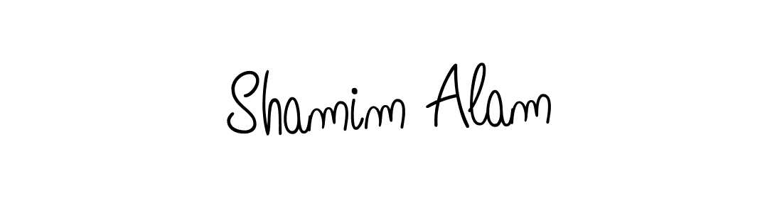How to make Shamim Alam name signature. Use Angelique-Rose-font-FFP style for creating short signs online. This is the latest handwritten sign. Shamim Alam signature style 5 images and pictures png