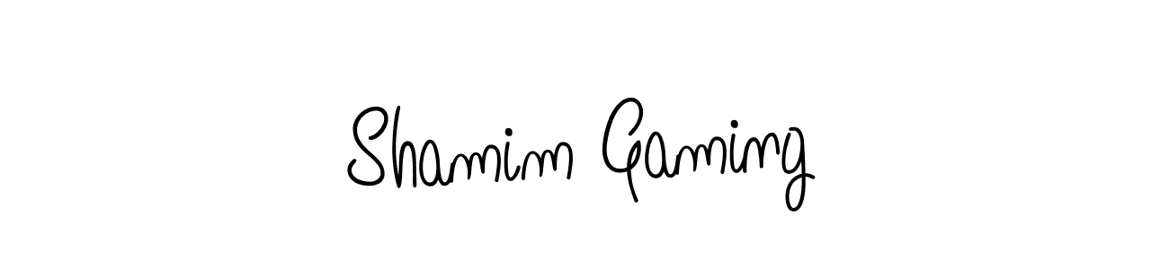 Shamim Gaming stylish signature style. Best Handwritten Sign (Angelique-Rose-font-FFP) for my name. Handwritten Signature Collection Ideas for my name Shamim Gaming. Shamim Gaming signature style 5 images and pictures png