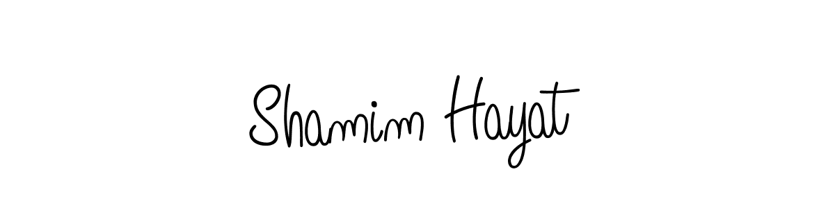 Shamim Hayat stylish signature style. Best Handwritten Sign (Angelique-Rose-font-FFP) for my name. Handwritten Signature Collection Ideas for my name Shamim Hayat. Shamim Hayat signature style 5 images and pictures png