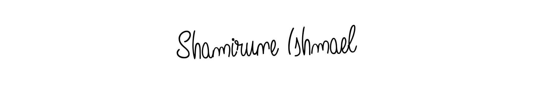 Create a beautiful signature design for name Shamirune Ishmael. With this signature (Angelique-Rose-font-FFP) fonts, you can make a handwritten signature for free. Shamirune Ishmael signature style 5 images and pictures png