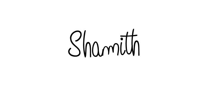 Make a beautiful signature design for name Shamith. With this signature (Angelique-Rose-font-FFP) style, you can create a handwritten signature for free. Shamith signature style 5 images and pictures png