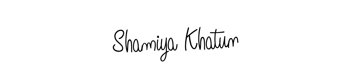 How to Draw Shamiya Khatun signature style? Angelique-Rose-font-FFP is a latest design signature styles for name Shamiya Khatun. Shamiya Khatun signature style 5 images and pictures png