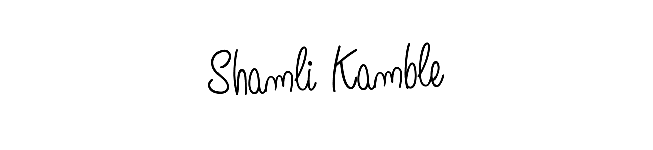 if you are searching for the best signature style for your name Shamli Kamble. so please give up your signature search. here we have designed multiple signature styles  using Angelique-Rose-font-FFP. Shamli Kamble signature style 5 images and pictures png