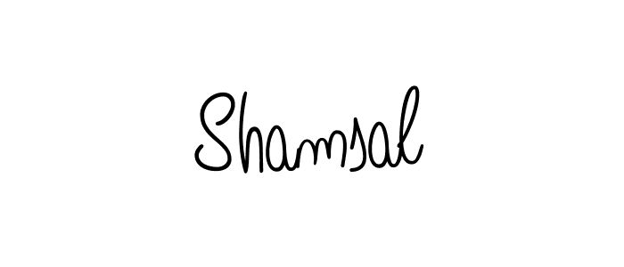 How to make Shamsal name signature. Use Angelique-Rose-font-FFP style for creating short signs online. This is the latest handwritten sign. Shamsal signature style 5 images and pictures png