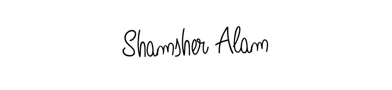 Shamsher Alam stylish signature style. Best Handwritten Sign (Angelique-Rose-font-FFP) for my name. Handwritten Signature Collection Ideas for my name Shamsher Alam. Shamsher Alam signature style 5 images and pictures png