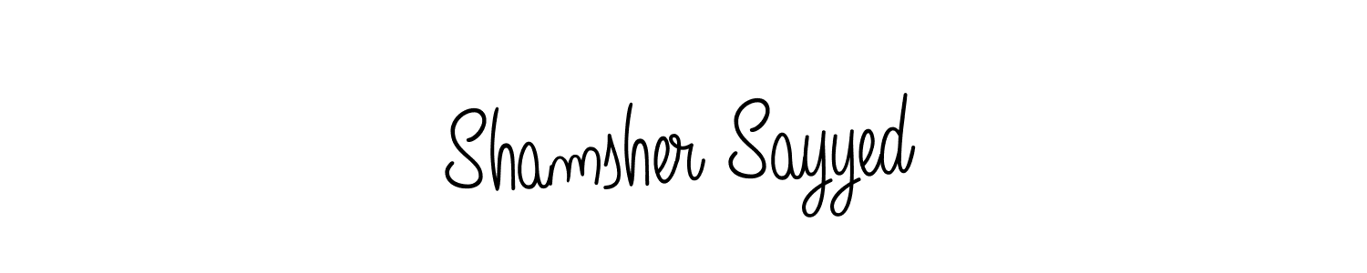 It looks lik you need a new signature style for name Shamsher Sayyed. Design unique handwritten (Angelique-Rose-font-FFP) signature with our free signature maker in just a few clicks. Shamsher Sayyed signature style 5 images and pictures png