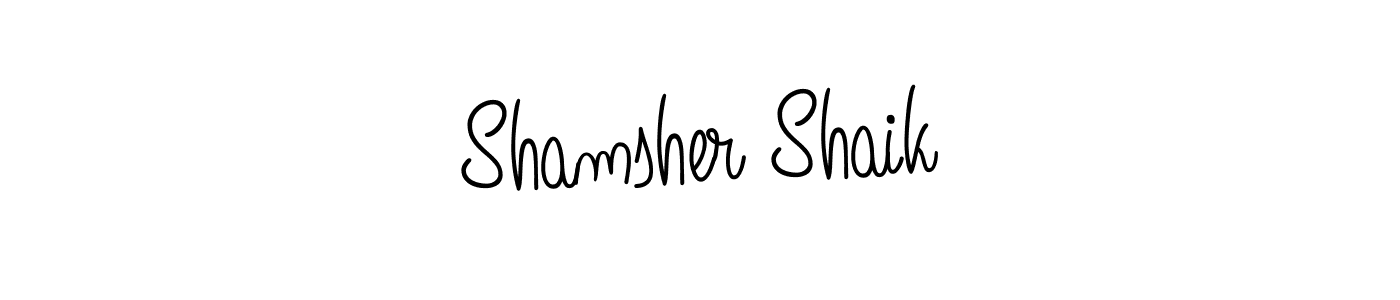 Design your own signature with our free online signature maker. With this signature software, you can create a handwritten (Angelique-Rose-font-FFP) signature for name Shamsher Shaik. Shamsher Shaik signature style 5 images and pictures png