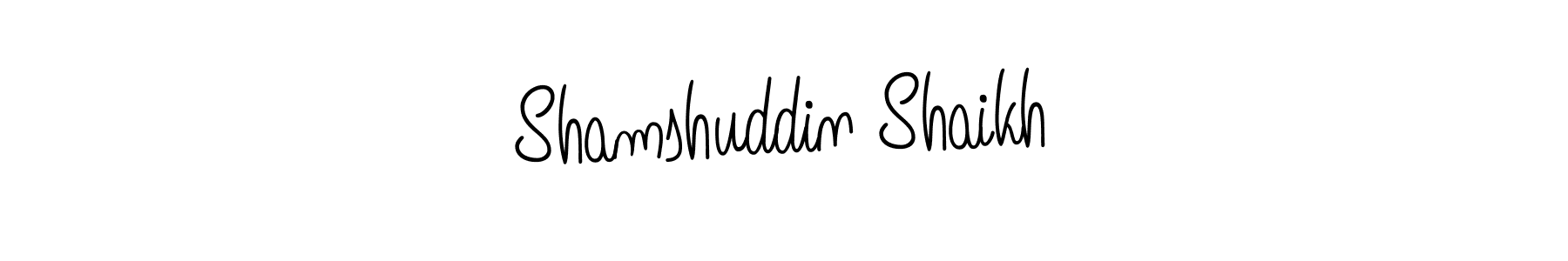 The best way (Angelique-Rose-font-FFP) to make a short signature is to pick only two or three words in your name. The name Shamshuddin Shaikh include a total of six letters. For converting this name. Shamshuddin Shaikh signature style 5 images and pictures png