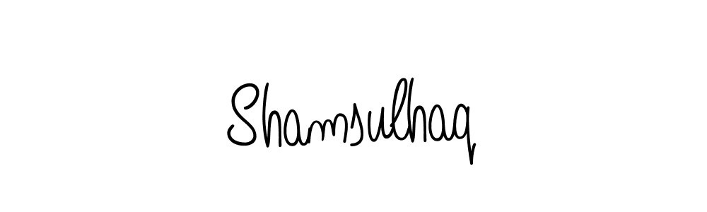 Make a beautiful signature design for name Shamsulhaq. With this signature (Angelique-Rose-font-FFP) style, you can create a handwritten signature for free. Shamsulhaq signature style 5 images and pictures png