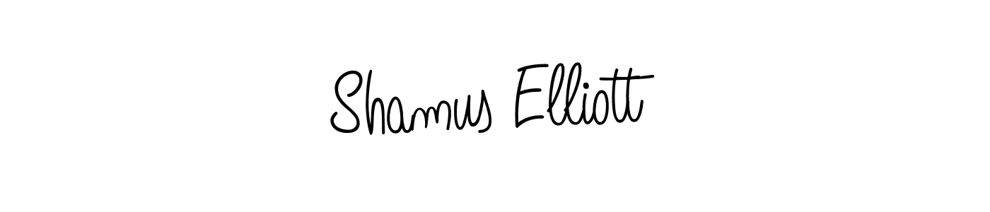 Shamus Elliott stylish signature style. Best Handwritten Sign (Angelique-Rose-font-FFP) for my name. Handwritten Signature Collection Ideas for my name Shamus Elliott. Shamus Elliott signature style 5 images and pictures png