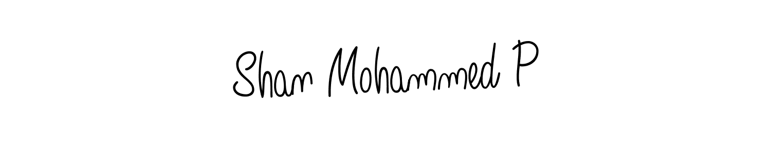 Shan Mohammed P stylish signature style. Best Handwritten Sign (Angelique-Rose-font-FFP) for my name. Handwritten Signature Collection Ideas for my name Shan Mohammed P. Shan Mohammed P signature style 5 images and pictures png