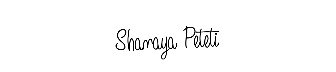 How to make Shanaya Peteti signature? Angelique-Rose-font-FFP is a professional autograph style. Create handwritten signature for Shanaya Peteti name. Shanaya Peteti signature style 5 images and pictures png