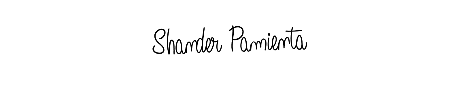 Also we have Shander Pamienta name is the best signature style. Create professional handwritten signature collection using Angelique-Rose-font-FFP autograph style. Shander Pamienta signature style 5 images and pictures png