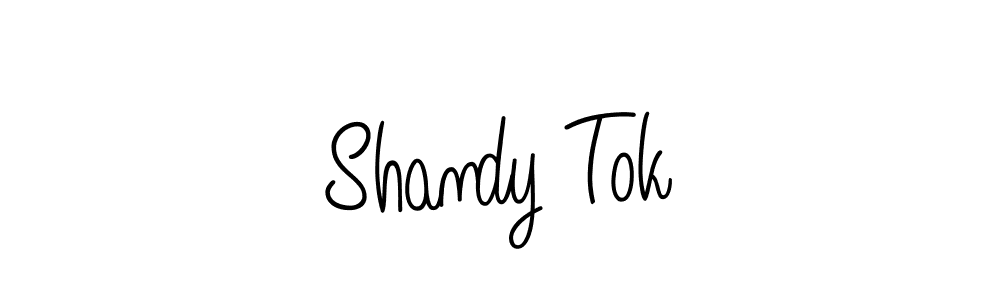 Make a beautiful signature design for name Shandy Tok. With this signature (Angelique-Rose-font-FFP) style, you can create a handwritten signature for free. Shandy Tok signature style 5 images and pictures png