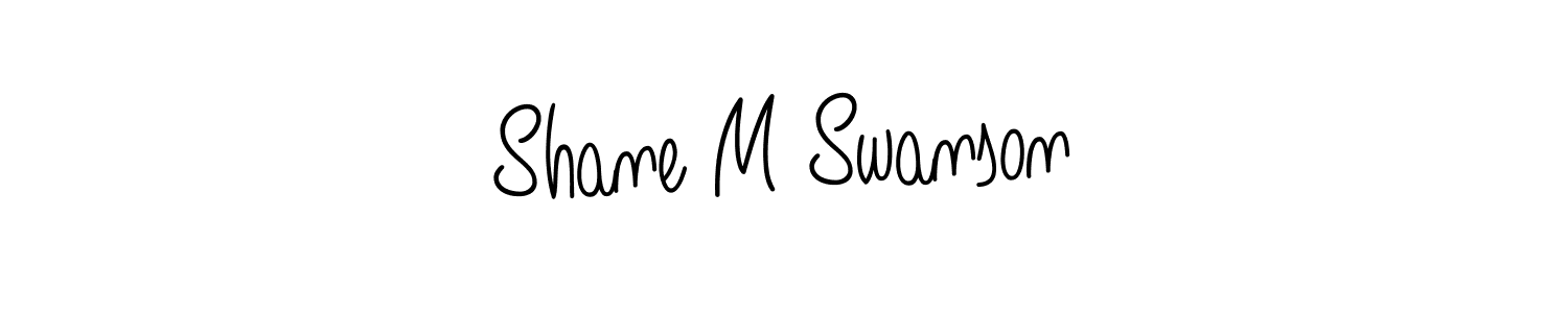 You should practise on your own different ways (Angelique-Rose-font-FFP) to write your name (Shane M Swanson) in signature. don't let someone else do it for you. Shane M Swanson signature style 5 images and pictures png