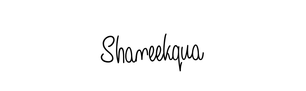 How to make Shaneekqua name signature. Use Angelique-Rose-font-FFP style for creating short signs online. This is the latest handwritten sign. Shaneekqua signature style 5 images and pictures png