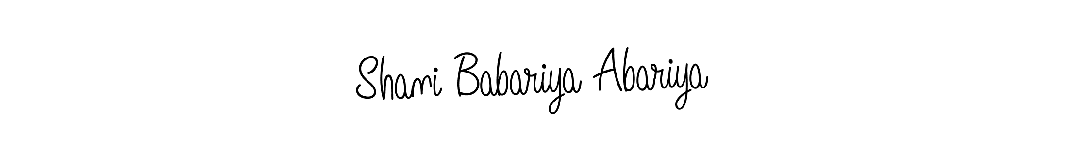 Design your own signature with our free online signature maker. With this signature software, you can create a handwritten (Angelique-Rose-font-FFP) signature for name Shani Babariya Abariya. Shani Babariya Abariya signature style 5 images and pictures png