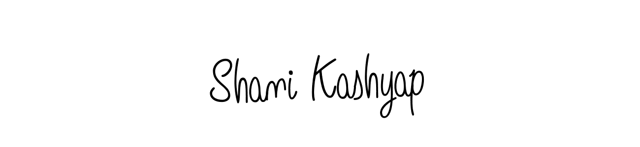 Shani Kashyap stylish signature style. Best Handwritten Sign (Angelique-Rose-font-FFP) for my name. Handwritten Signature Collection Ideas for my name Shani Kashyap. Shani Kashyap signature style 5 images and pictures png