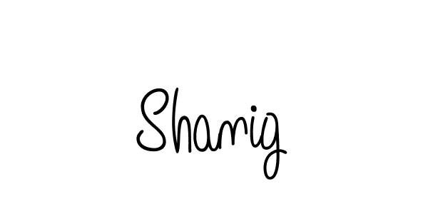 Make a beautiful signature design for name Shanig. With this signature (Angelique-Rose-font-FFP) style, you can create a handwritten signature for free. Shanig signature style 5 images and pictures png